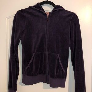 Juicy Couture Velour Purple Hoody Zip Up